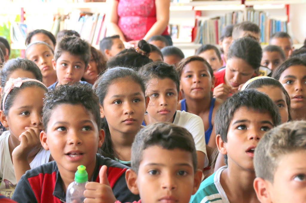 Palestra na Escola Municipal Arthur Natalino Deriggi,no dia 19/2, em São Carlos (SP). Foto: FAI.UFSCar