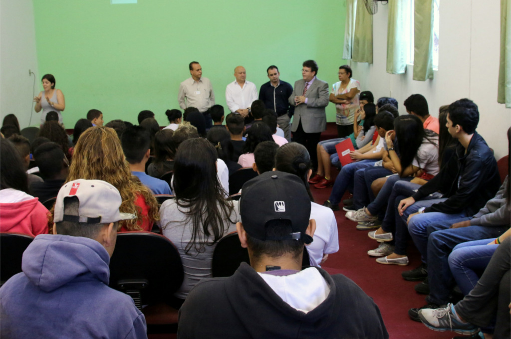 Palestra na Escola Municipal Dalila Galli, em 19/2, em São Carlos (SP). Foto: FAI.UFSCar