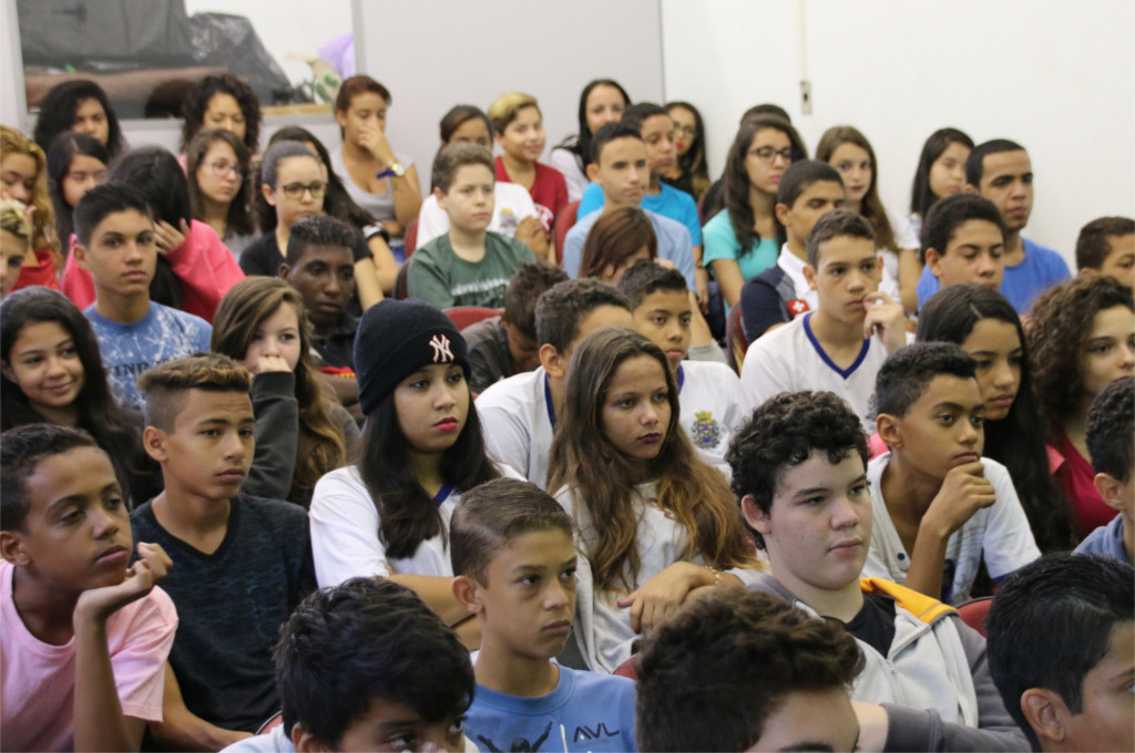 Palestra na Escola Municipal Dalila Galli, em 19/2, em São Carlos (SP). Foto: FAI.UFSCar